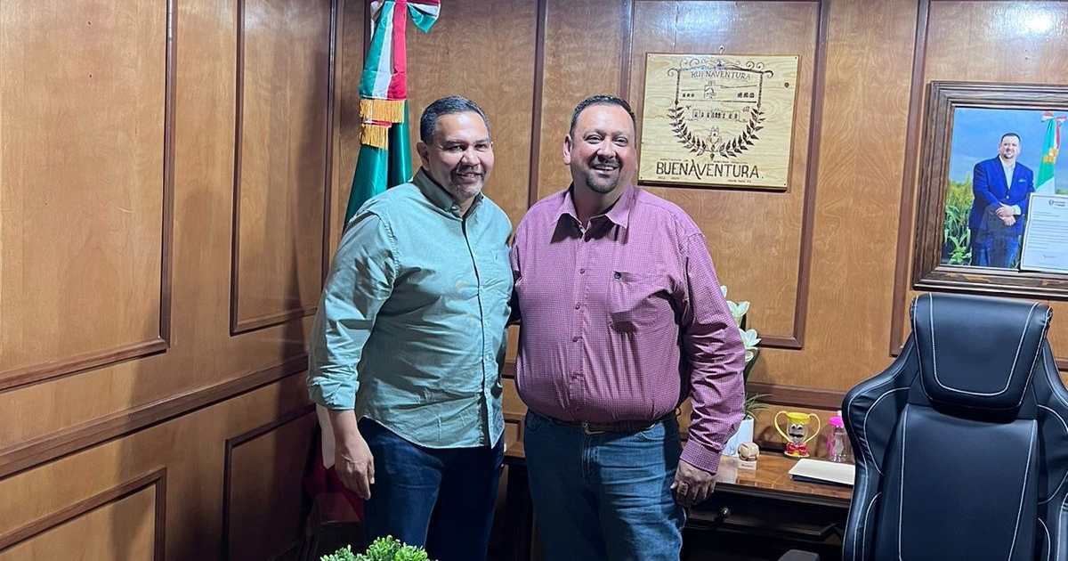 Recibe alcalde de Buenaventura a Pérez Cuéllar; crean enlaces para el sector noroeste