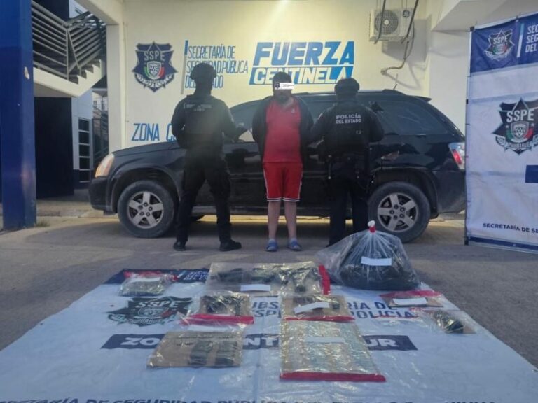 Detiene SSPE a hombre con armas y droga en Ojinaga