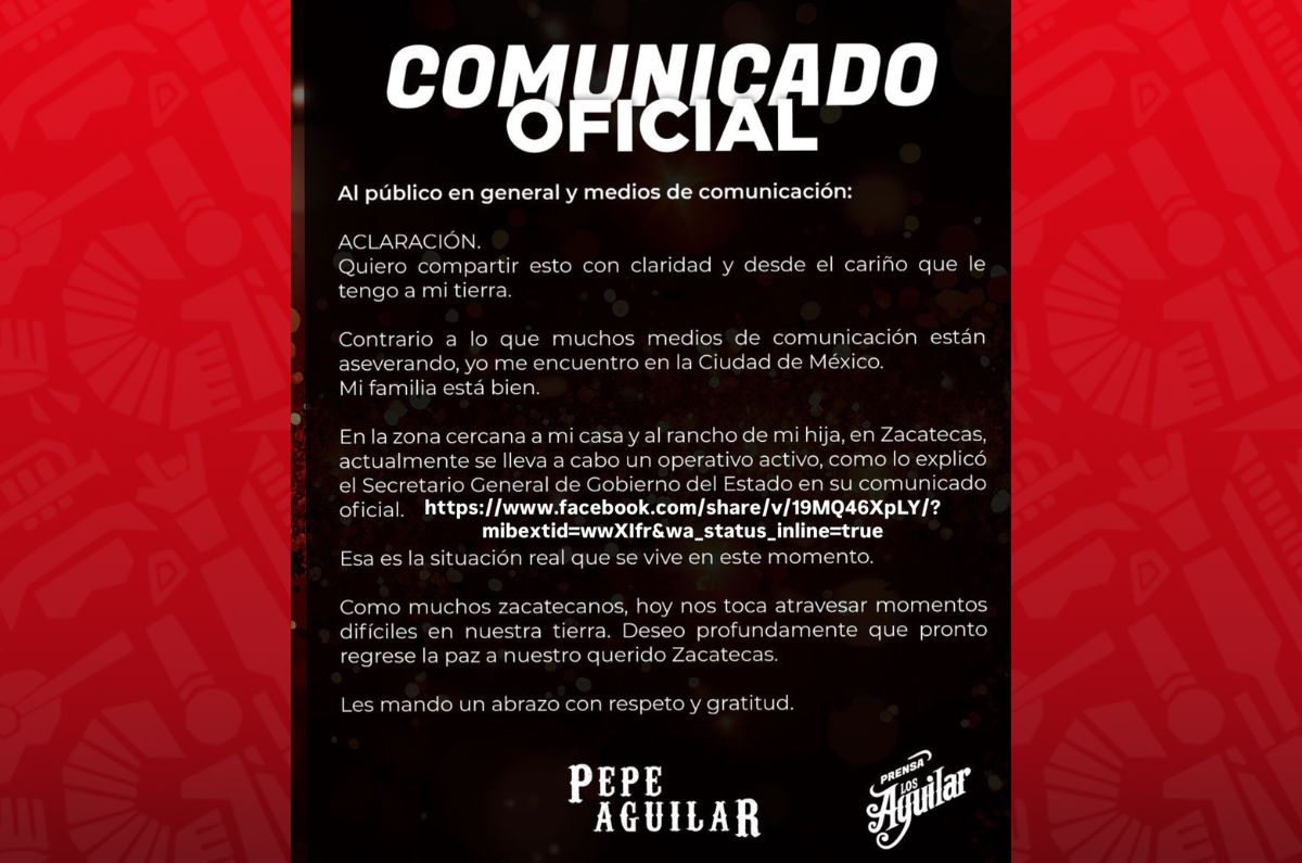 pepe aguilar comunicado el soyate