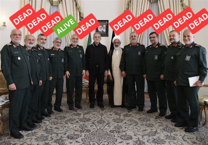 La foto que revela el impacto de la guerra en la Guardia Revolucionaria Islámica de Irán