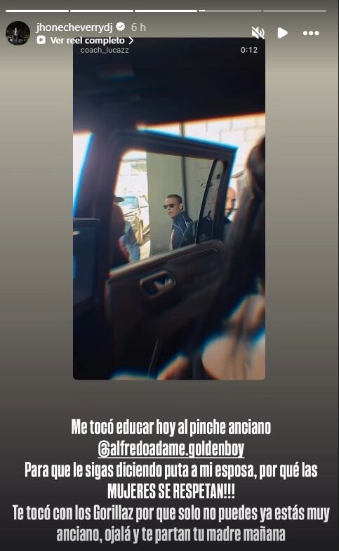 Alfredo Adame explica pelea con esposo de Karely Ruiz previo a Ring Royale