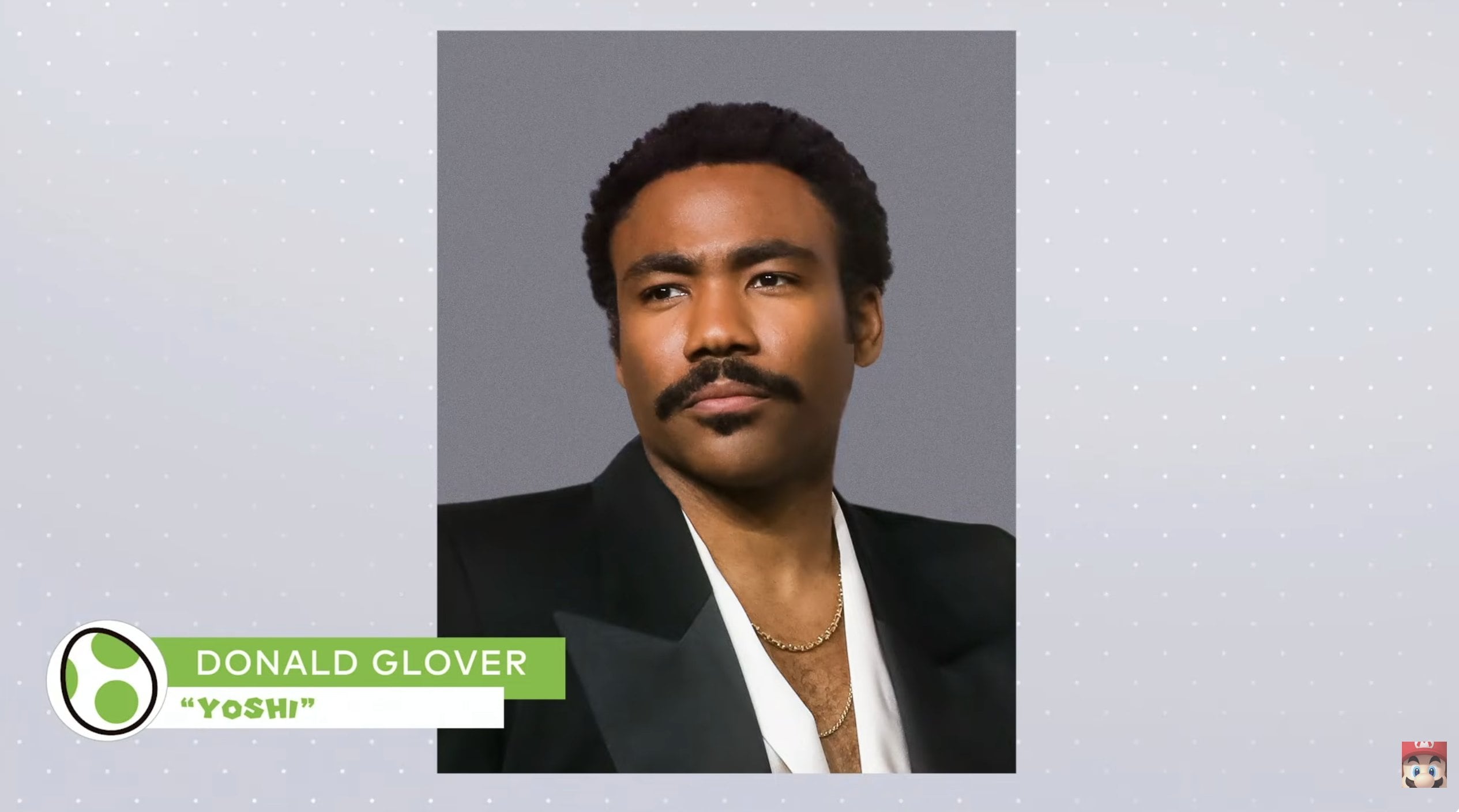 Donald Glover como Yoshi en Super Mario Galaxy: La Película
