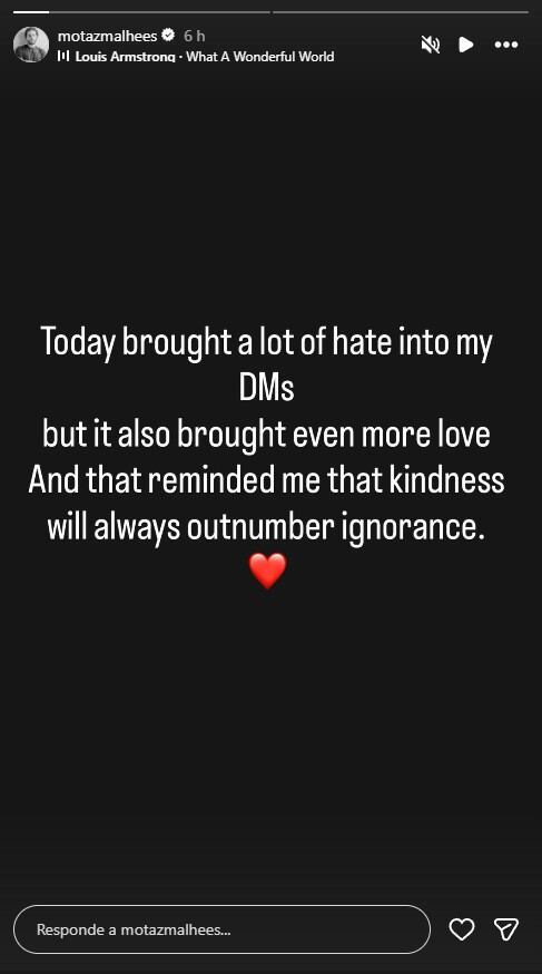 Mensaje de Motaz Malhees