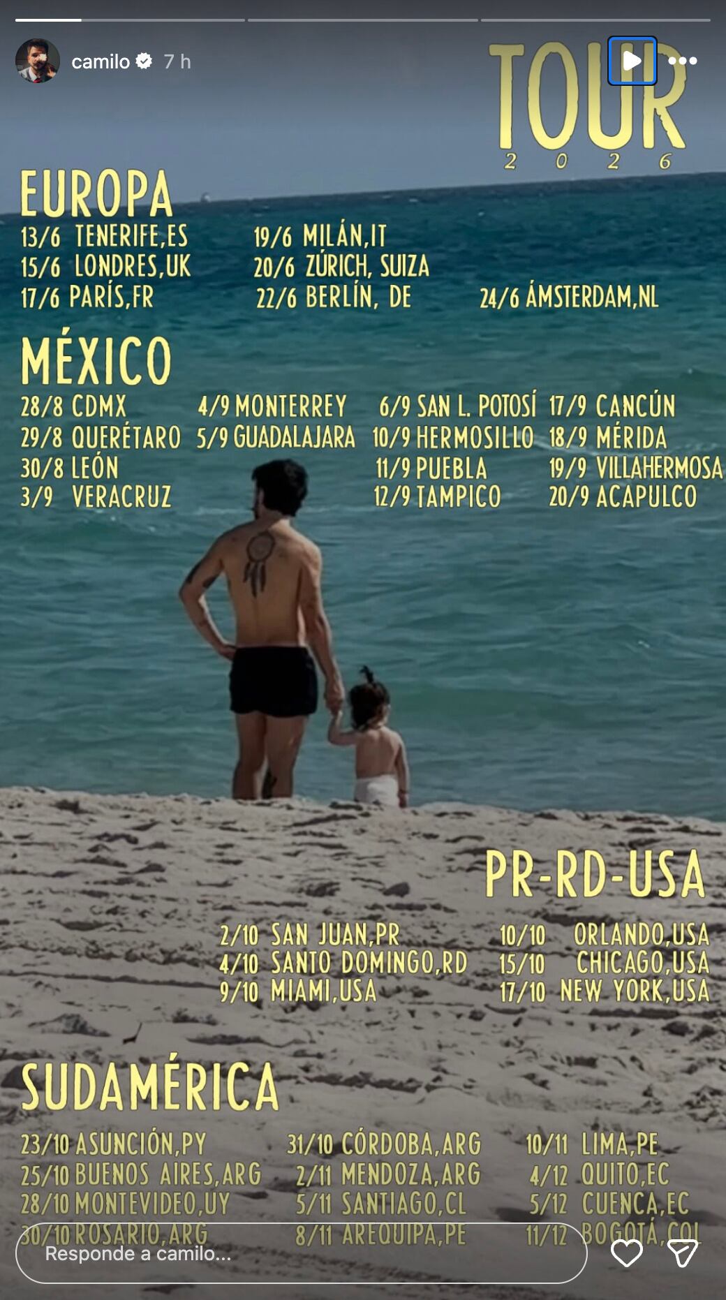 Camilo tendrá 14 conciertos en México