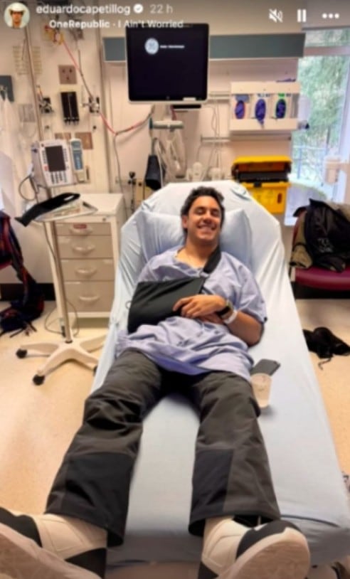 Eduardo Capetillo Jr. aparece en hospital tras accidente en vacaciones