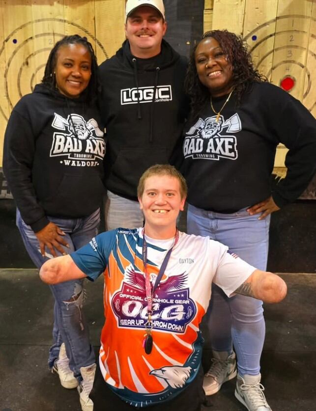 Dayton Webber, jugador profesional de cornhole