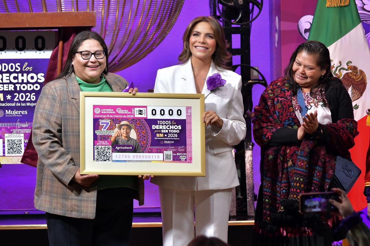 Lotería Nacional presenta billete conmemorativo por el Día Internacional de la Mujer
