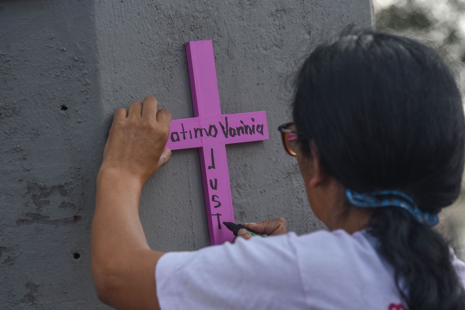 Protesta contra feminicidios en México