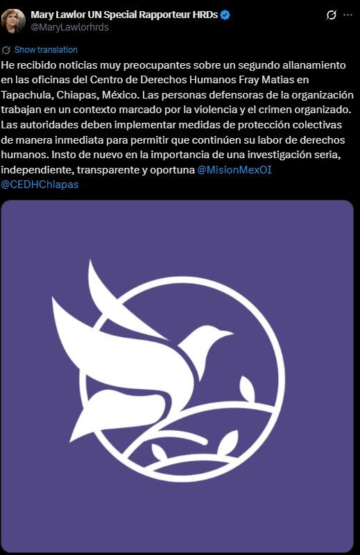 Allanamiento provoca cierre de centro de derechos humanos en Chiapas