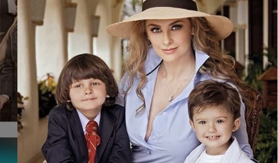 Aracely Arámbula y sus hijos