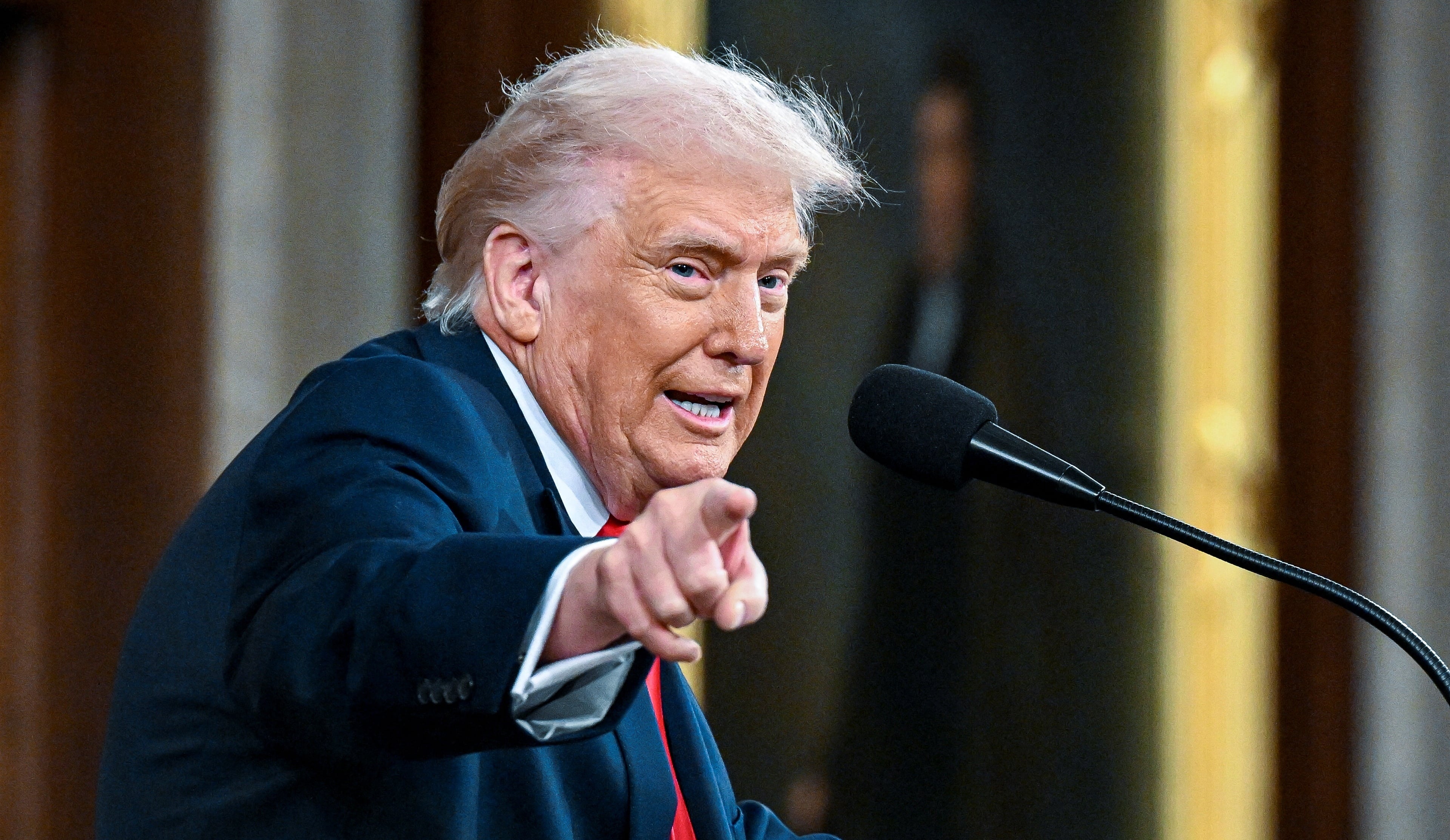 Donald Trump durante su discurso de Estado en el Congreso de Estados Unidos