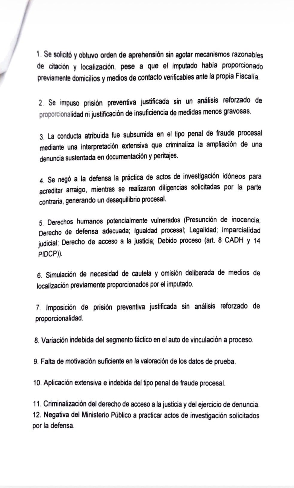 Carta de  John Urich-Sass, heredero de BACO