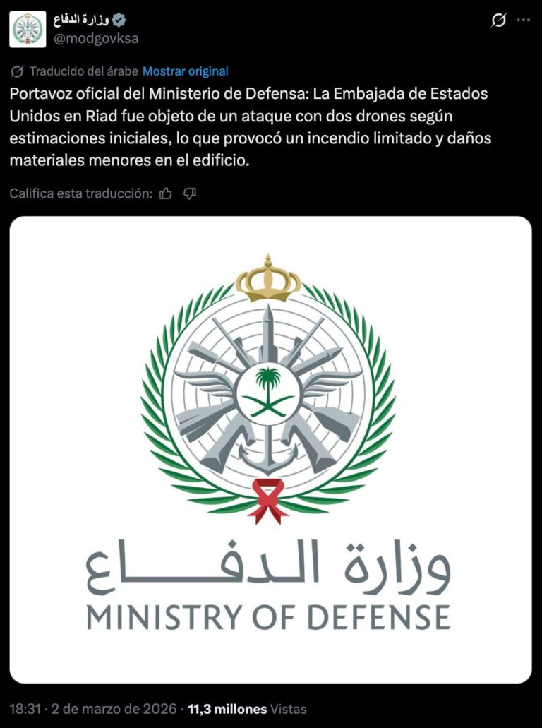 Ataque con drones de Irán sacude embajada de Estados Unidos en Arabia Saudí