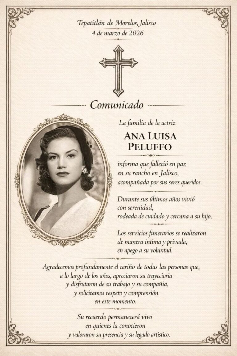 ¿De qué murió Ana Luisa Peluffo? Actriz del Cine de Oro que tenía 96 años de edad