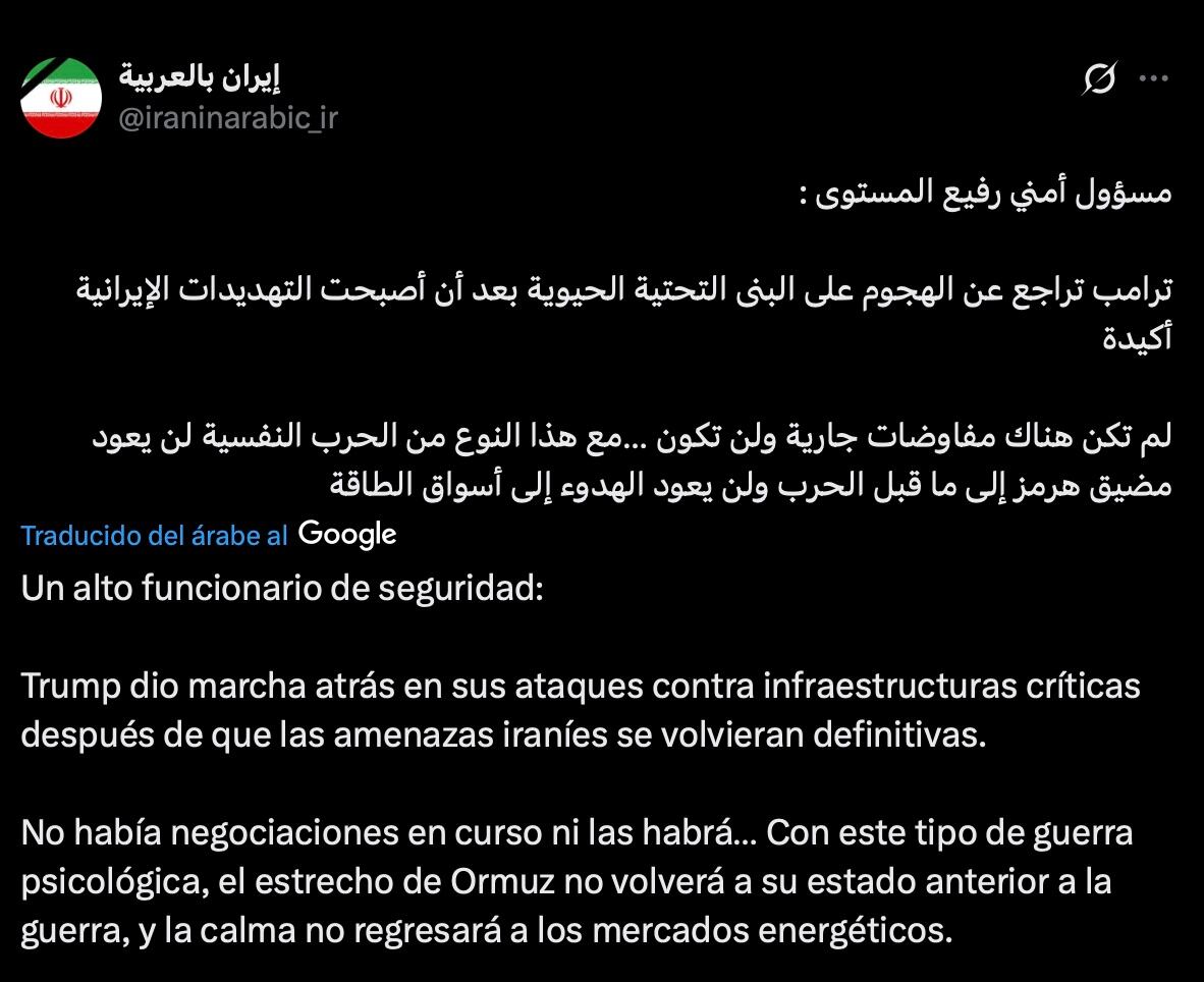 Irán desmiente a Trump: niega diálogo con Estados Unidos