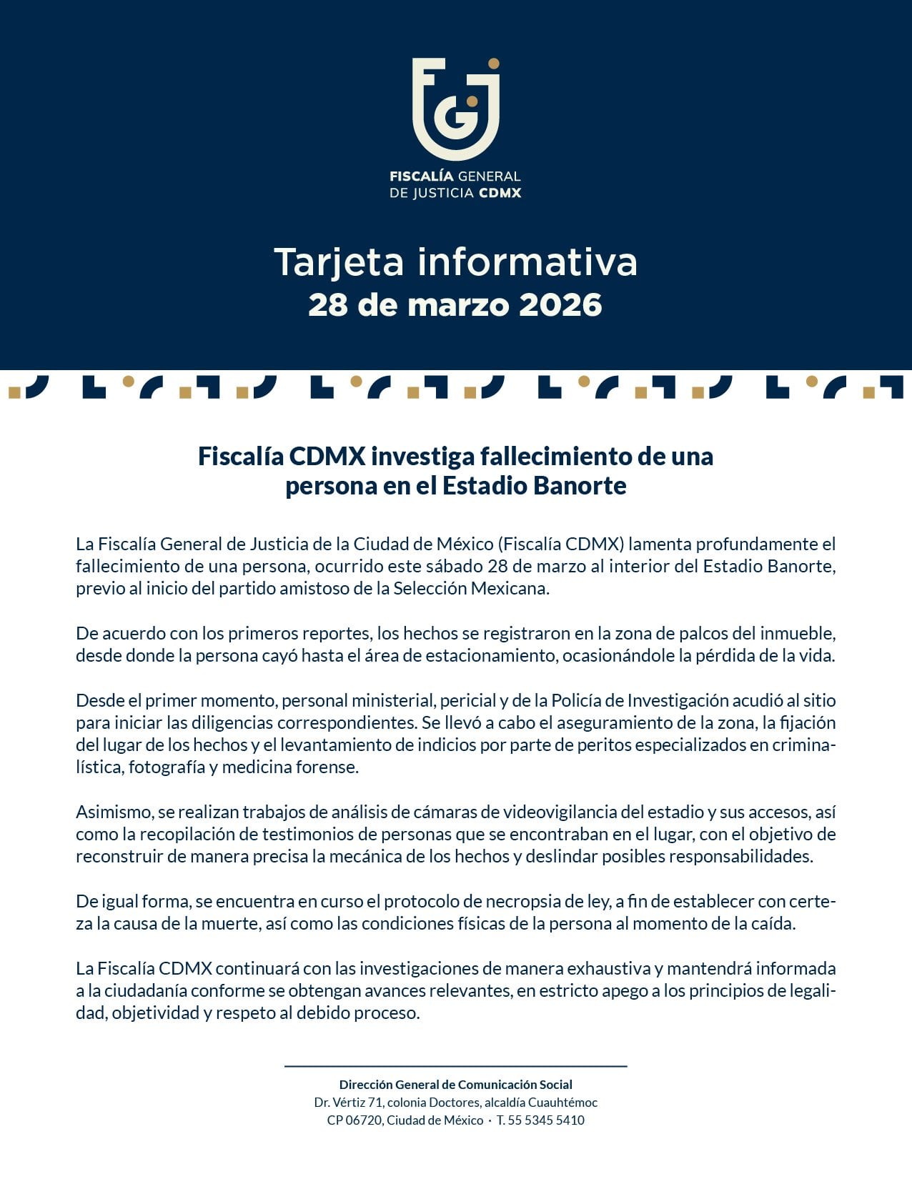 Fiscalia CDMX investiga muerte de aficionado