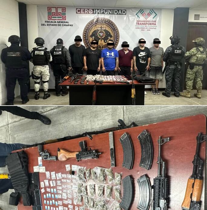 Nuevo golpe al CJNG: detienen a 24 miembros en Chiapas y Zacatecas
