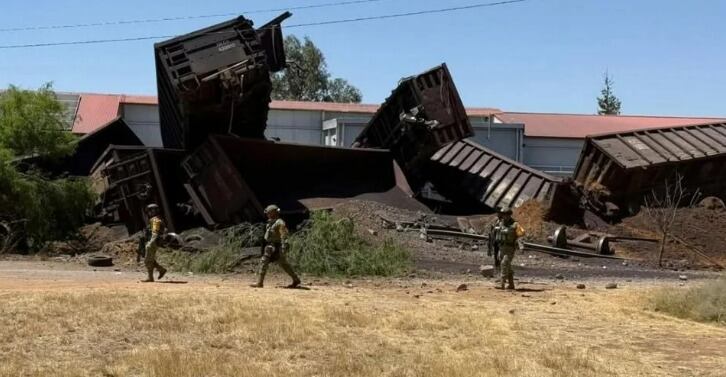 Tren descarrilado en Aguascalientes
