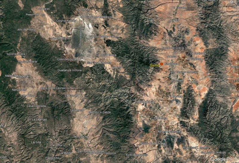 Registran sismo de magnitud 3.8 en Namiquipa