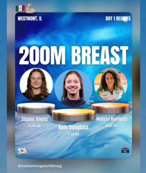 Medalla de bronce para la sirena chihuahuense Byanca Melissa en Chicago