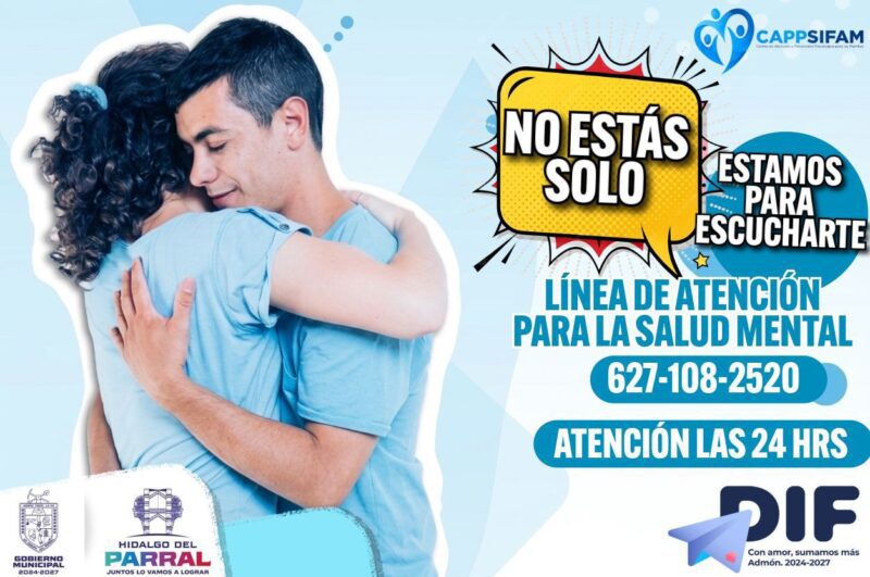DIF Parral habilita línea de atención en salud mental las 24 horas