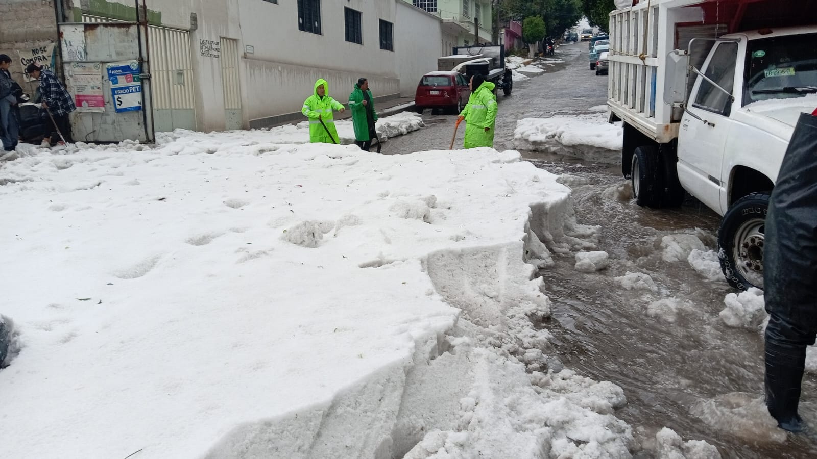 Altos niveles de hielo en Edomex