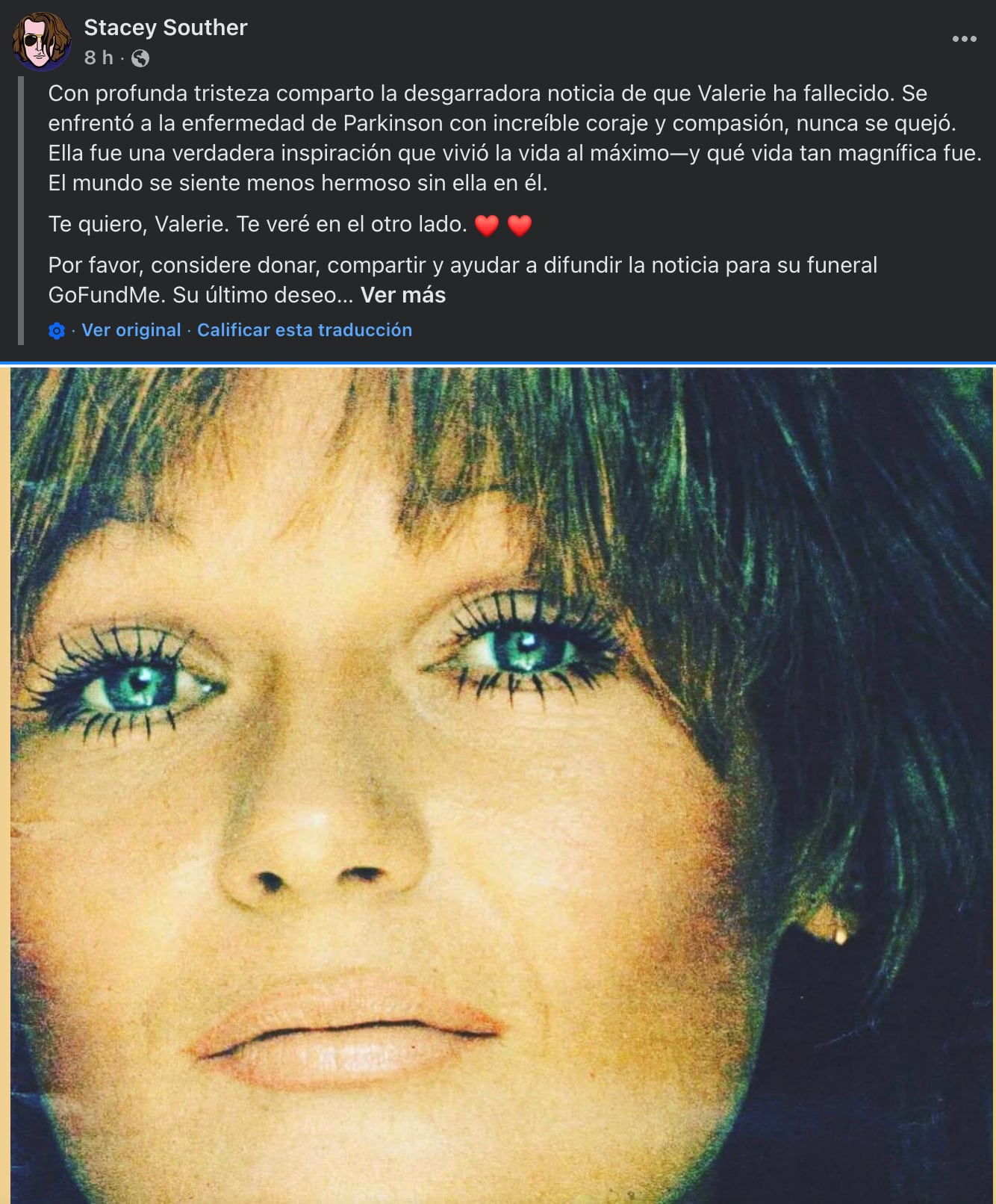 Muere Valerie Perrine, actriz de Superman