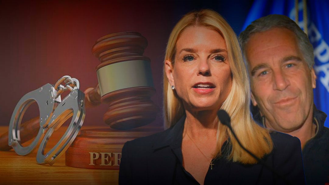 Pam Bondi se refugia en base militar tras amenazas por el caso Epstein