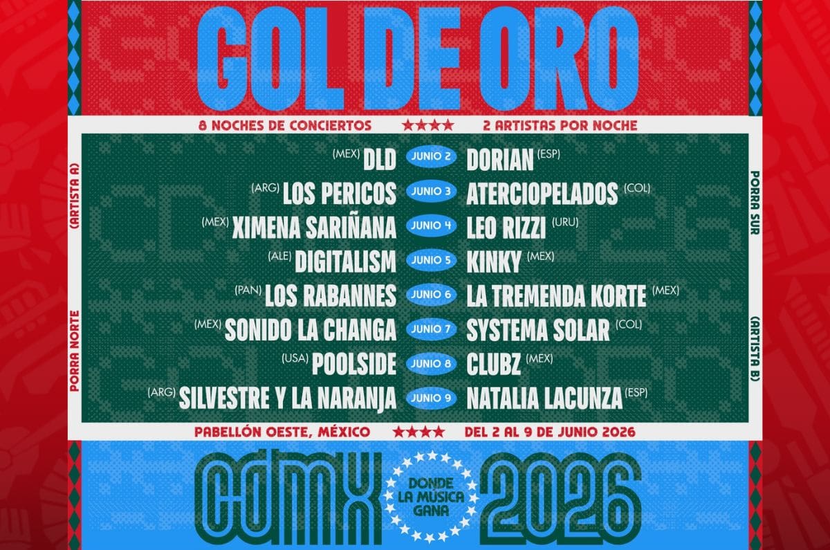 cartel gol de oro conciertos mundial