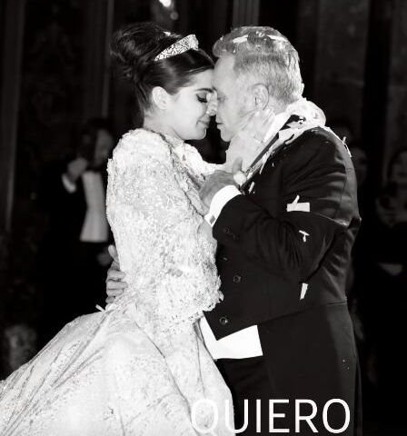 Cinthia Aparicio y Alexis Ayala en su boda