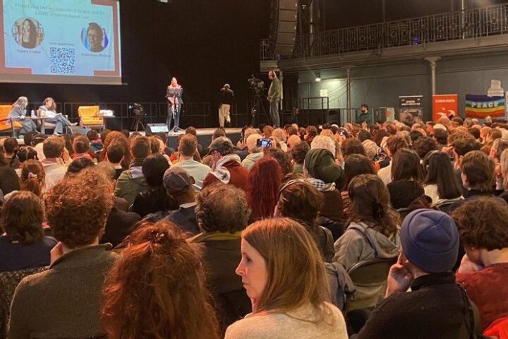 Noura Erakat, en una conferencia en Bruselas