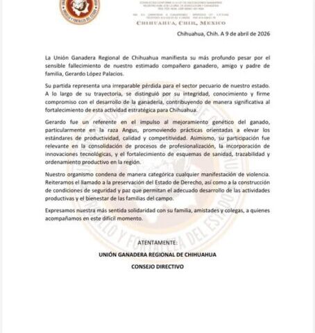 Destaca UGRCH legado de Gerardo López en el mejoramiento genético y la modernización del sector pecuario