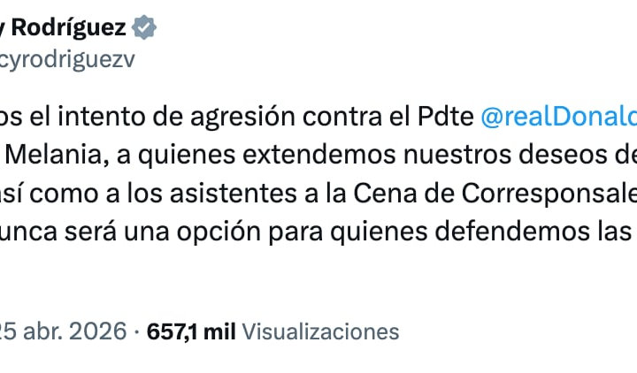 Delcy Rodríguez manda mensaje a Donald Trump tras el atentado contra él y su esposa