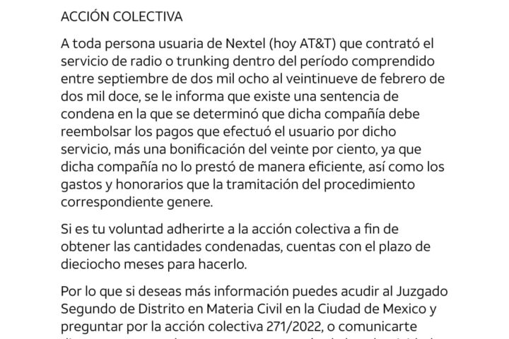 AT&T hará reembolso a clientes de Nextel por cobros entre 2008 y 2012