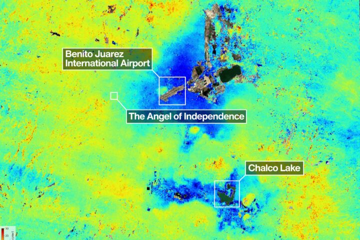NASA revela con radar NISAR la subsidencia en CDMX