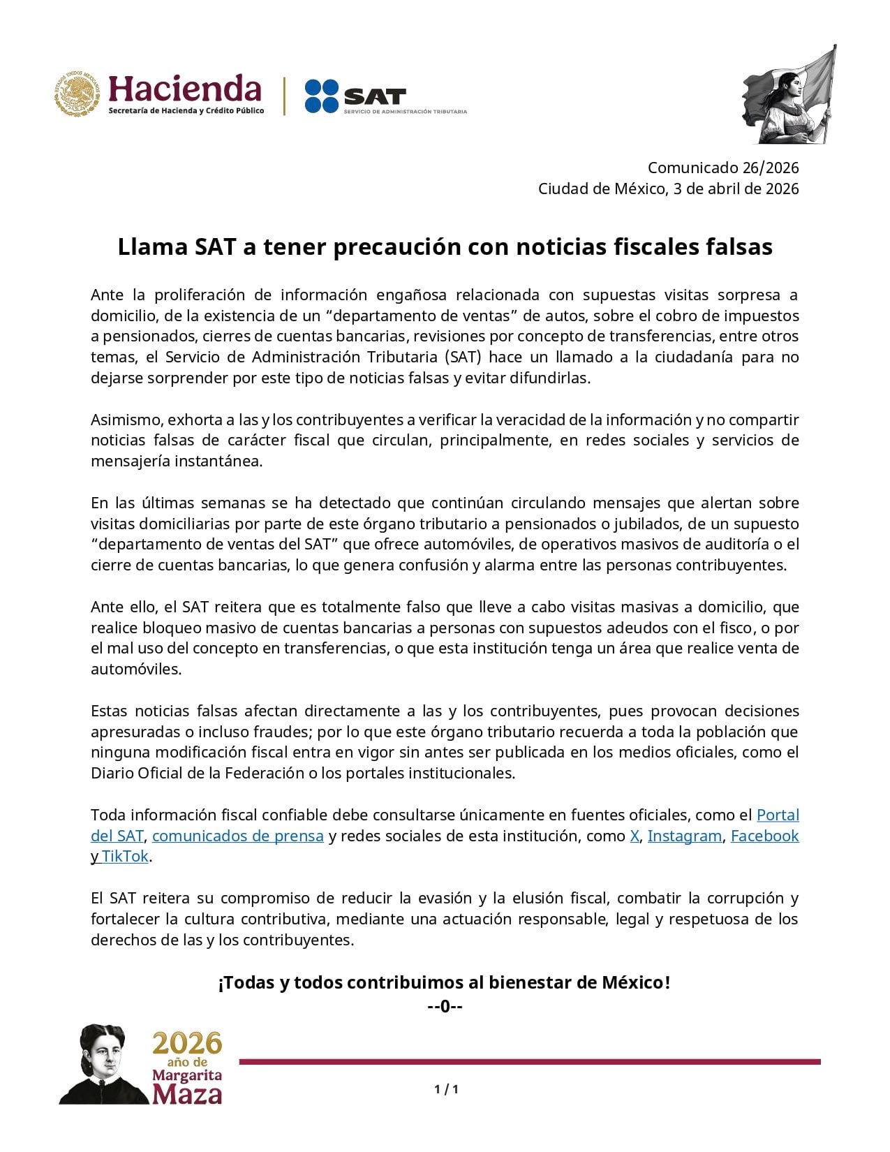 SAT alerta a contribuyentes por visitas falsas a domicilio y otros fraudes