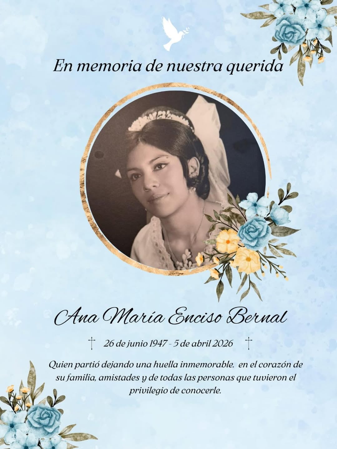 Edgar Villa comparte la muerte de su madre.