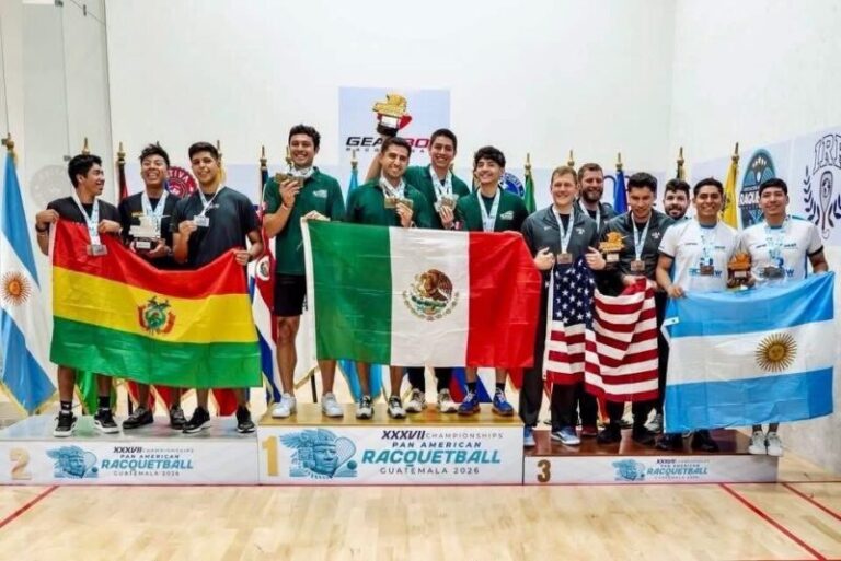 México se corona campeón por equipos en el Panamericano de Raquetbol en Guatemala