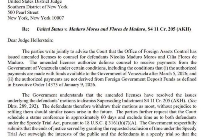 Estados Unidos cambia de postura y permite a Venezuela pagar defensa de Maduro