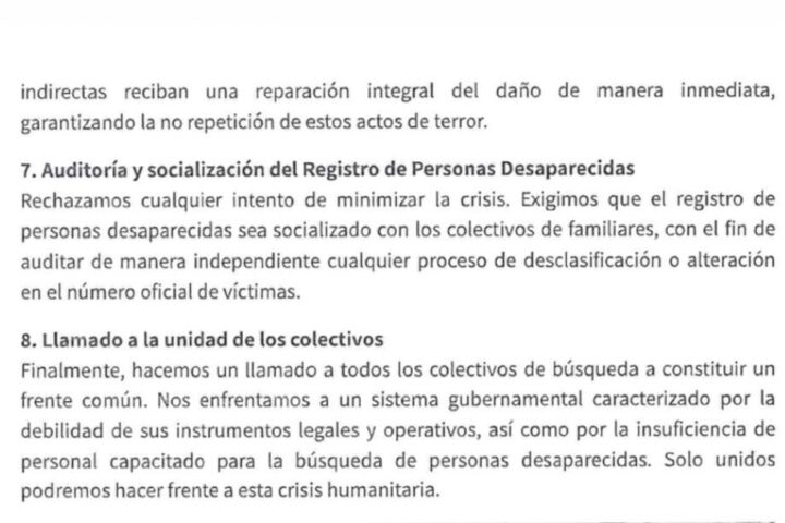 Colectivo 10 de Marzo hace llamado a Volker Türk