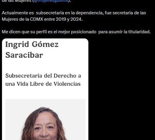 Perfilan a Ingrid Gómez como sucesora de Citlalli Hernández en la Secretaría de las Mujeres