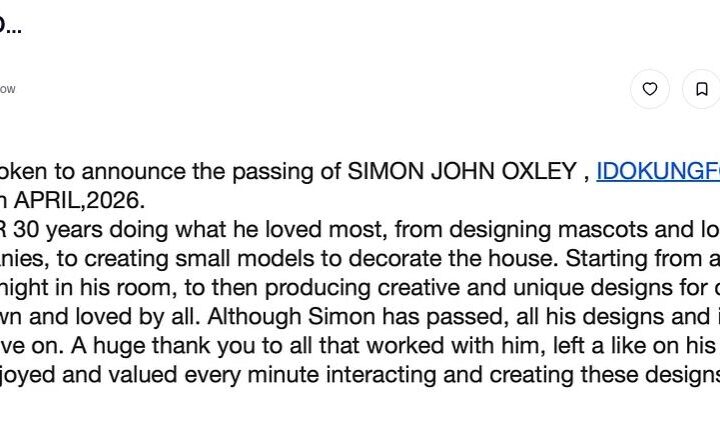 Muere Simon Oxley