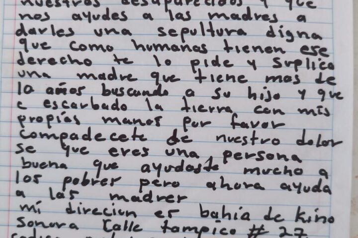 Ceci Flores envía carta a El Chapo Guzmán por su hijo desaparecido