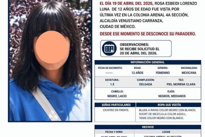 Localizan con vida a Rosa Esbeidi en mercado de Mixcalco