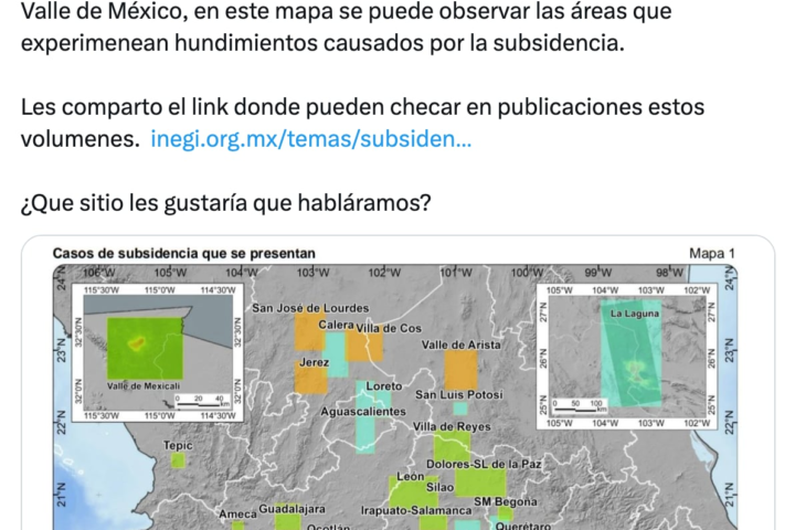 La subsidencia no es exclusiva de la CDMX; hay más lugares en México