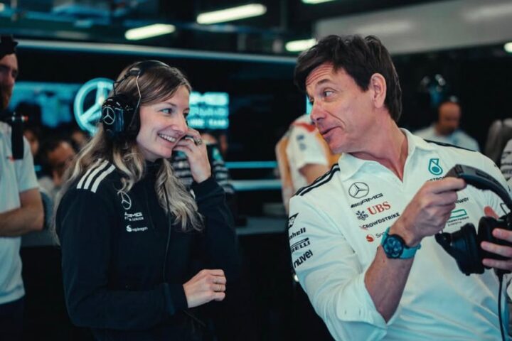 Doriane Pin con Toto Wolff