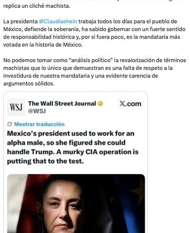 Citlalli Hernández da la cara por Claudia Sheinbaum