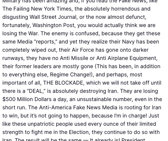 Donald Trump se ve ganador en guerra contra Irán