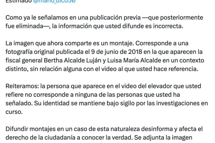 Es falsa la foto de Luisa y Bertha Alcalde con el hombre del elevador: Fiscalía CDMX