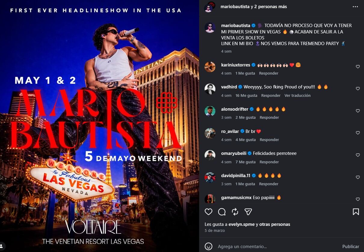 Reclamo de fan destapa lo que pasó con conciertos de Mario Bautista en Las Vegas